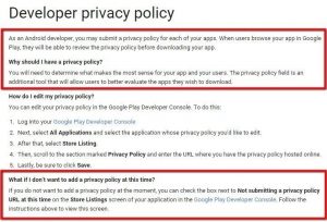 google-developer-privacy-policy-highlight-requirements DigiDoki