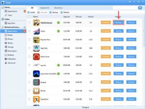 طریقه بک آپ گرفتن دربرنامه iTools