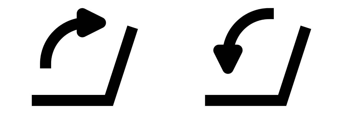 Look for these icons: this is the close and open button